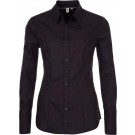 Schwarze Rose Bluse 1/1-arm bügelfrei - slimfit dunkel